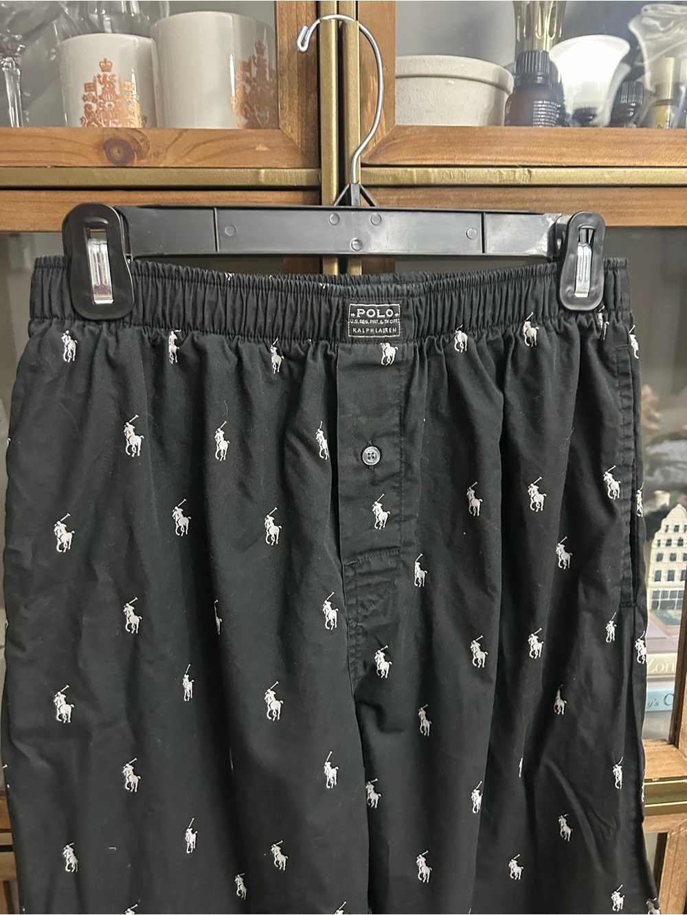 Black Polo Ralph Lauren Lounge Pants - Picture 4 of 8